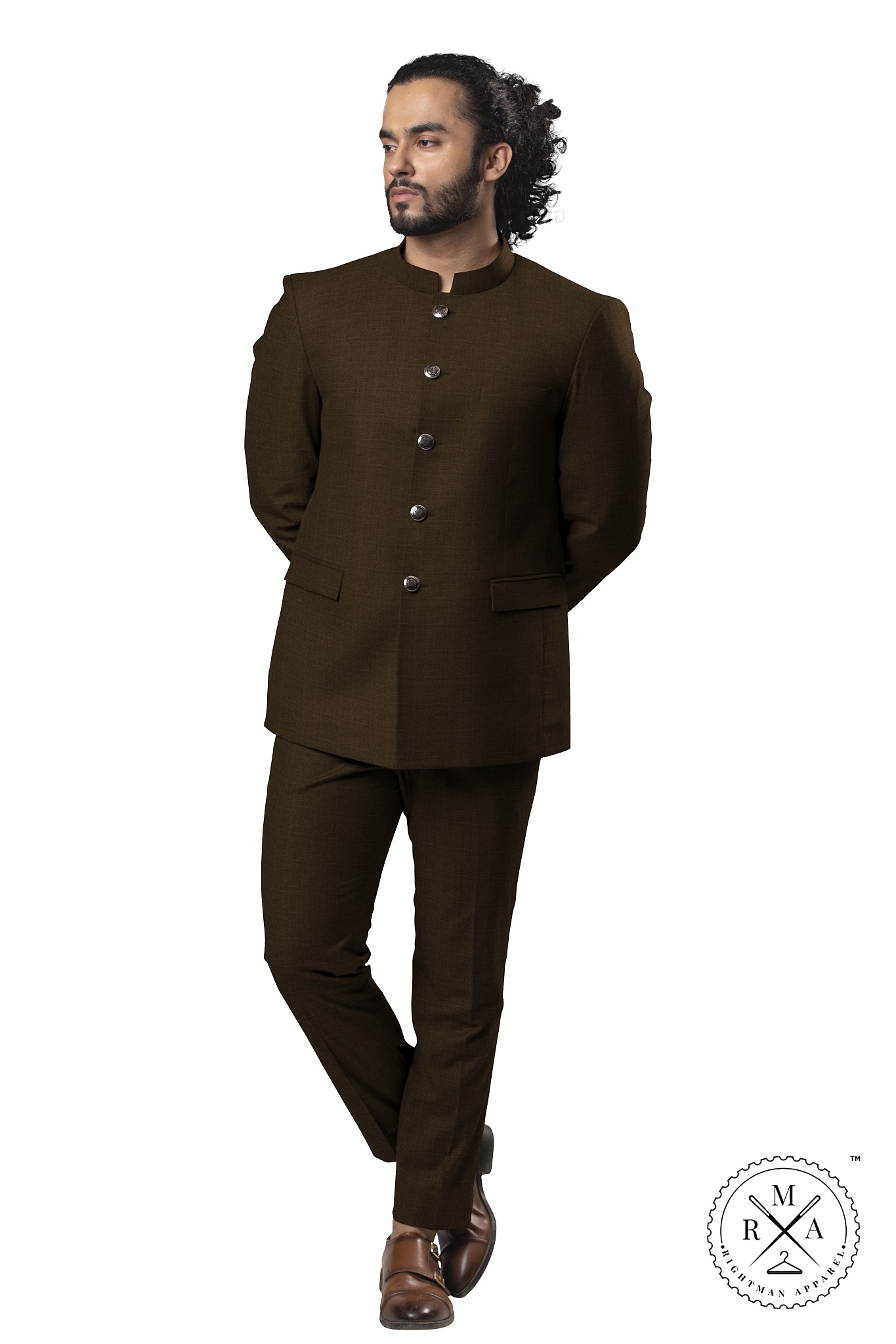 Kobicha Brown Jodhpuri Suit SU203